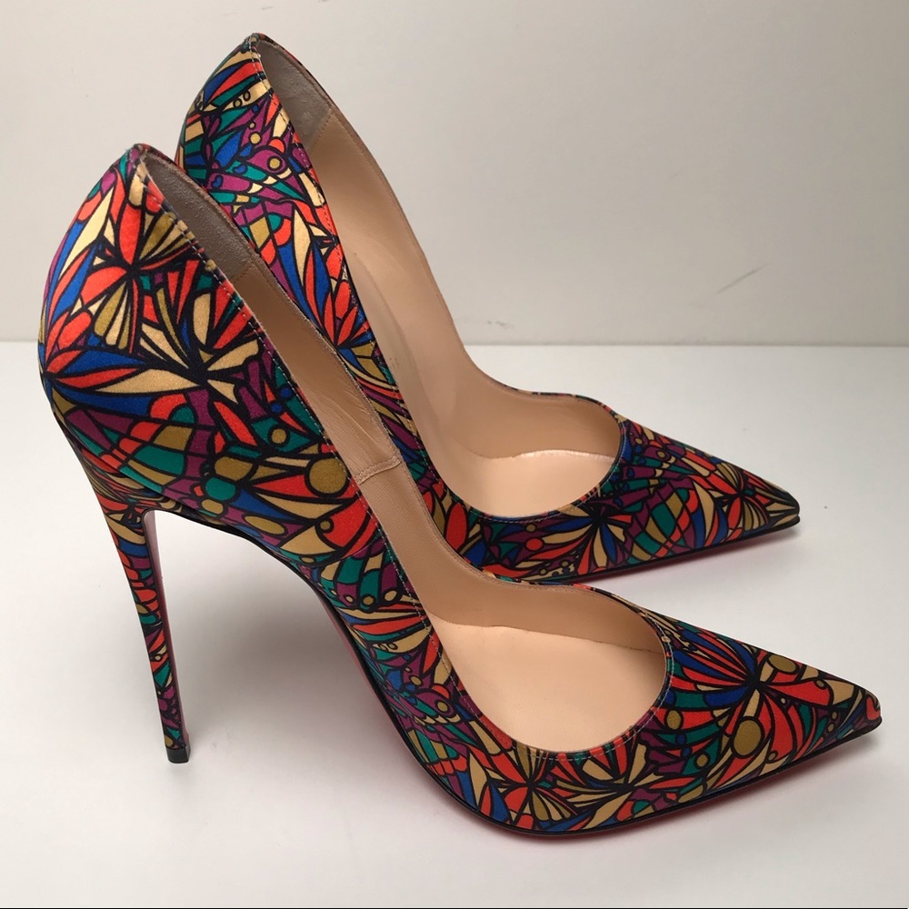 Christian Louboutin So Kate Satin Vitrail Pumps